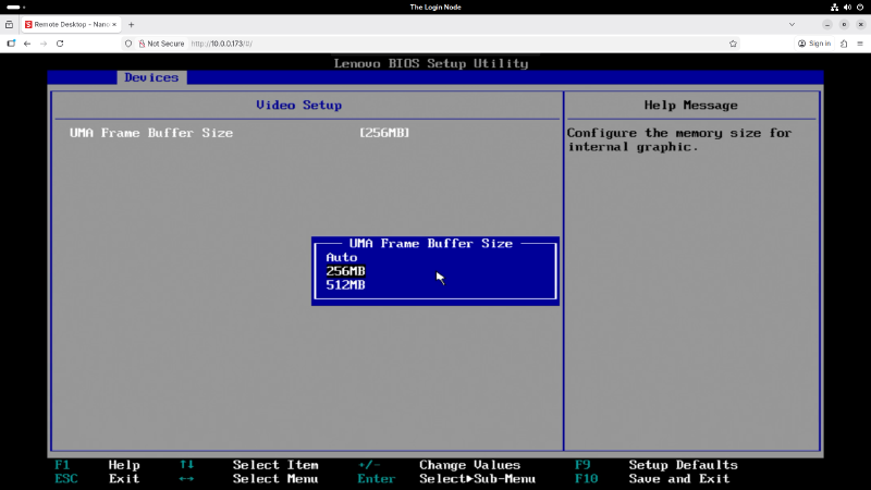 M715q BIOS VRAM